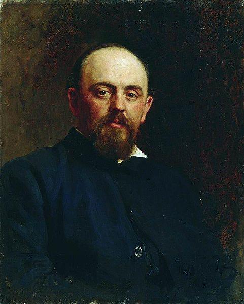 Ilya Repin Portrait of railroad tycoon and patron of the arts Savva Ivanovich Mamontov. China oil painting art